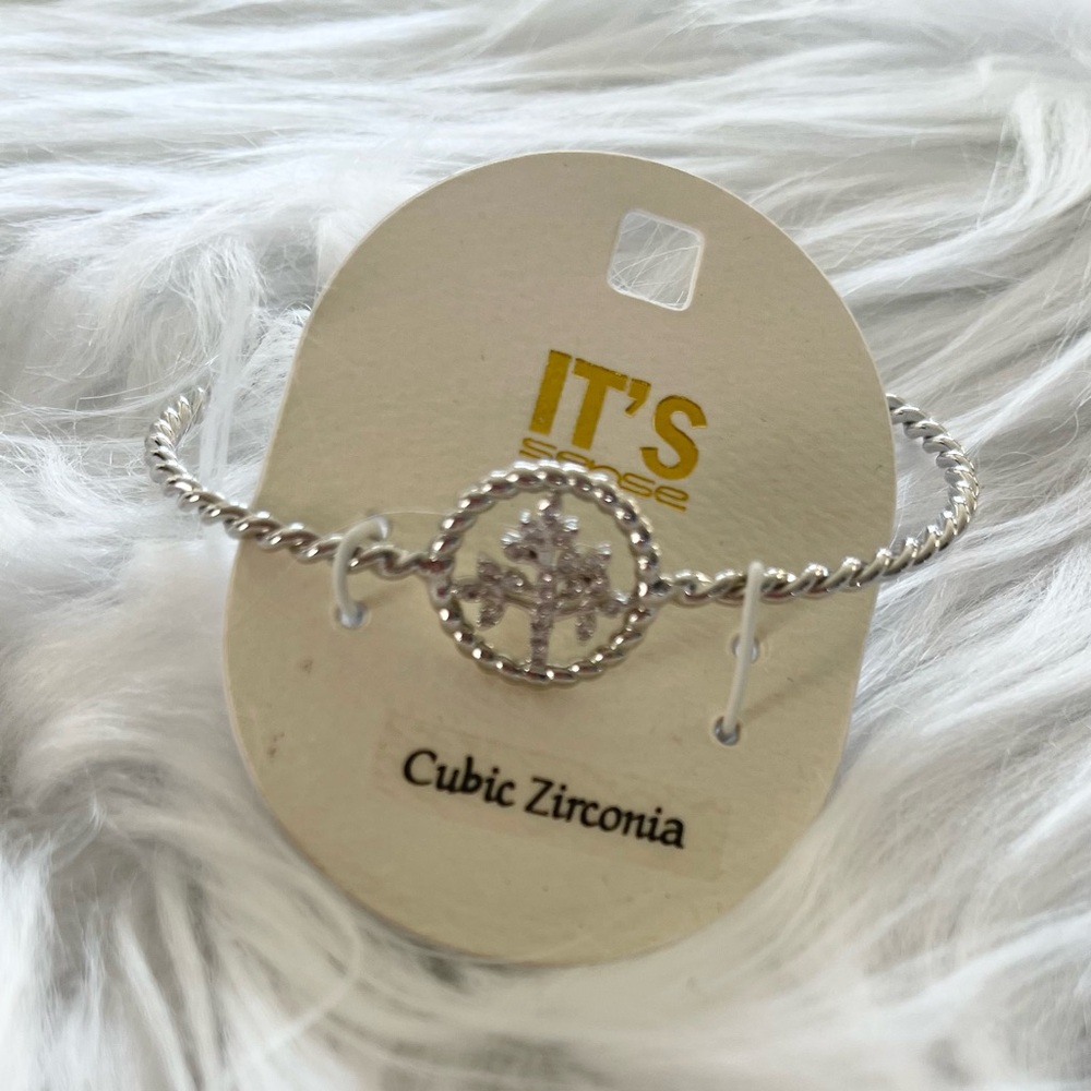 Rhinestone Metal Cuff Bracelet